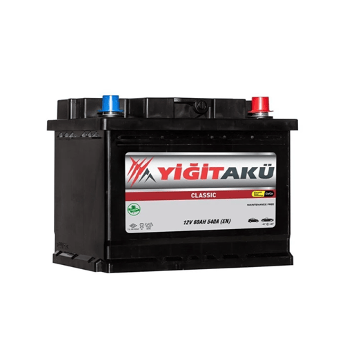 12V 60Ah Yiğit akü L2 Standart Kutup R+