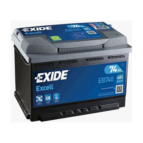 12V 74Ah Exide Excell Standard R+