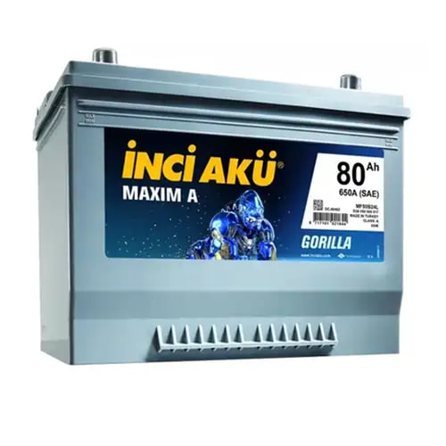 12V 80Ah İnci Akü Maxim A Gorilla
