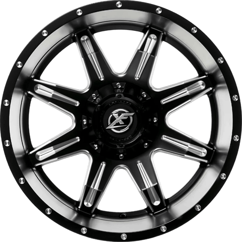 12X20" PCD 6X139 EMR Wheels EMR-215-01 ET7 139.7 mm Matt Black Milling