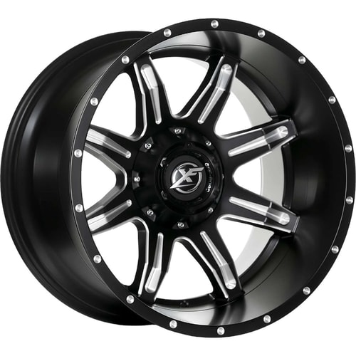 12X20" PCD 6X139 EMR Wheels EMR-215-01 ET7 139.7 mm Matt Black Milling