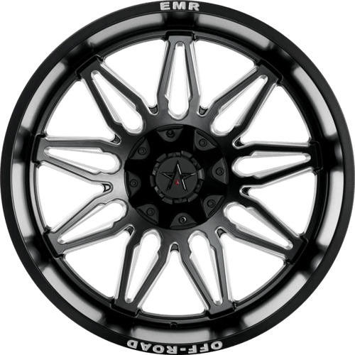 12X22" PCD 6X139.7 EMR Wheels EMR-633-03 ET44 106.1 mm Matt Black Milling
