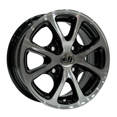 5.5X13" PCD 4X100 DJ Jant 102/A ET30  67.1 mm BLACK DIAMOND