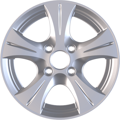 5.5X13" PCD4X100 AGT Wheels 3447 ET28 Full Silver 67.1 mm