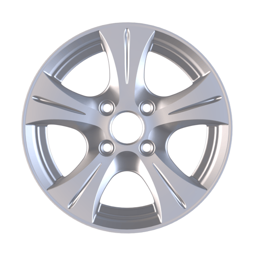 5.5X13" PCD4X100 AGT Wheels 3447 ET28 Full Silver 67.1 mm