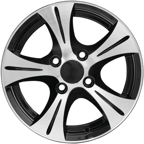 5.5X13" PCD4X100 AGT Wheels 347 ET28 Black Diamond 67.1 mm