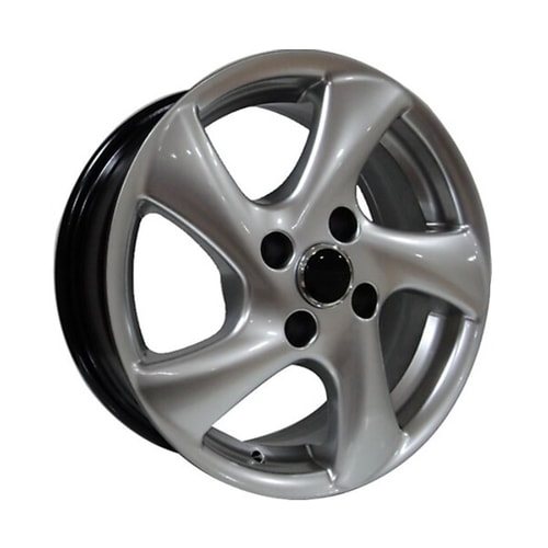5.5X14" PCD 4X108 BK BK-604 HYPER SILVER ET12 65.1 mm