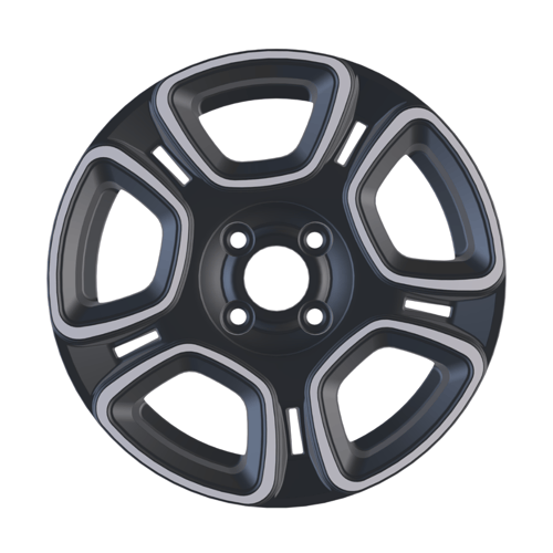 5.5X14" PCD4X98 AGT Wheels 14189 ET35 Matt Black Diamond 58.1 mm