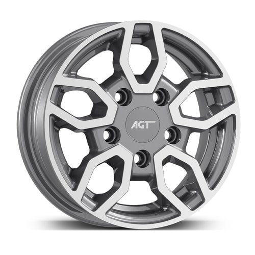 6.0X10" PCD 5x112 AGT Wheels 10093 ET-4 66.60 mm Antrasit Diamond