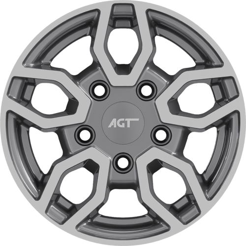 6.0X10" PCD 5x112 AGT Wheels 10093 ET-4 66.60 mm Antrasit Diamond