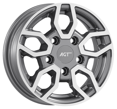 6.0X10" PCD 5x112 AGT Wheels 10093 ET-4 66.60 mm Antrasit Diamond