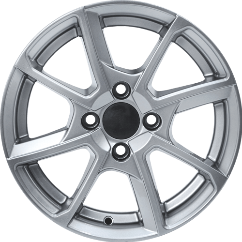 6.0X14" PCD 4X100 AGT Wheels 440 ET35 Full Silver 67.1 mm