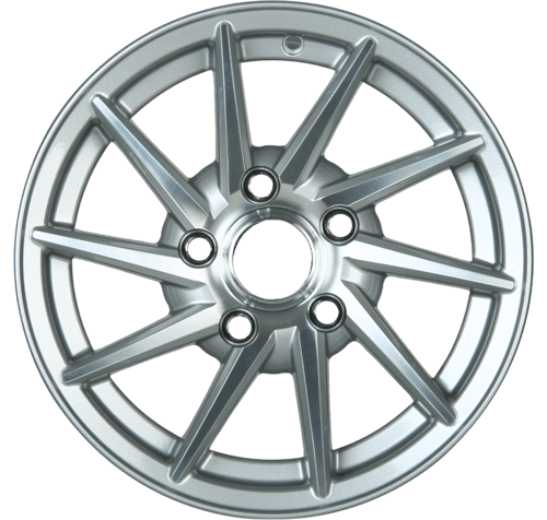6.0X14" PCD 4X100 FD Wheels 486 FULL SILVER ET35 67.1 mm