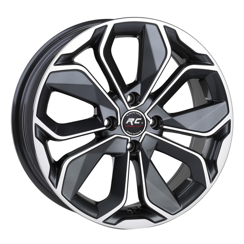 6.0X14" PCD 4X100 RC RC-265 GUN METAL FINISH ET35 67.1 mm