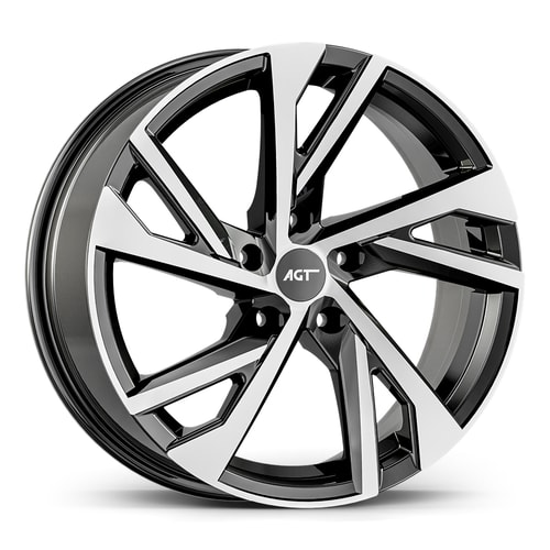 6.0X14" PCD 4X108 AGT Wheels 01988 67.10 mm Black Diamond