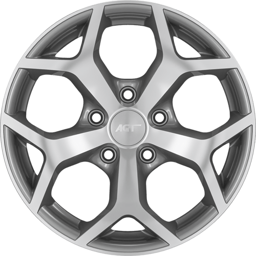 6.0X14" PCD 4X108 AGT Wheels 14019 65.10 mm Silver Diamond