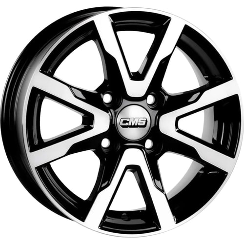 6.0X14" PCD 4X108 CMS CMS-1010-04 ET35 Diamond Black Gloss 67.2 mm