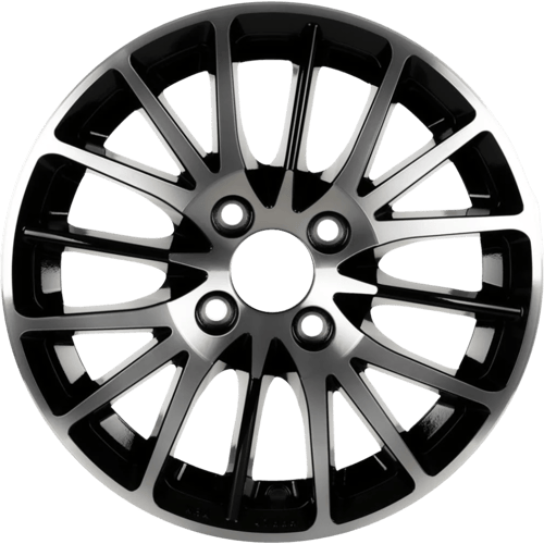 6.0X14" PCD 4X108 CMS CMS-456-05 ET15 Diamond Black Gloss 65.1 mm