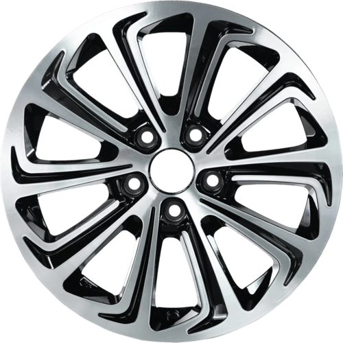 6.0X14" PCD 4X108 EMR Wheels EMR-G690-07 ET25 BLACK DIAMOND 65.1 mm
