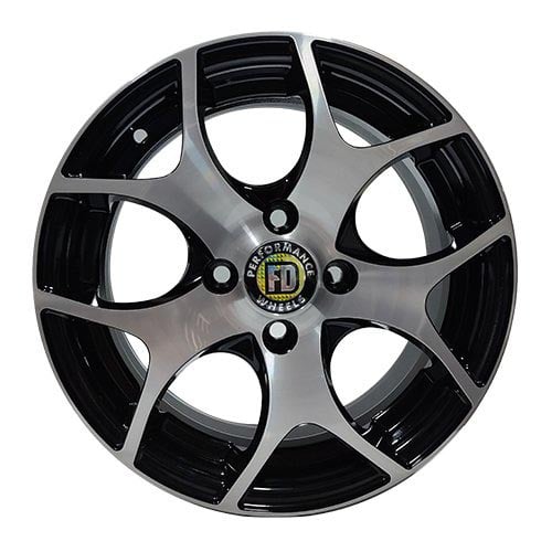 6.0X14" PCD 4X108 FD Wheels 419 GUN METAL DIAMOND ET35 67.1 mm