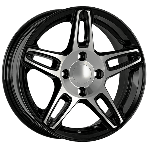6.0X15" PCD 4X100 AGT Wheels 15281 ET35 67.10 mm Gloss Black Diamond