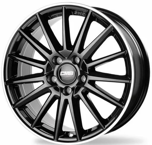 6.0X15" PCD 4X100 CMS 1264-05 ET46 54.10 mm Diamond Rim Black Gloss