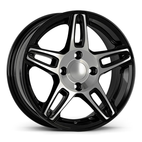 6.0X15" PCD 4X108 AGT Wheels 15281 ET35 63.40 mm Gloss Black Diamond