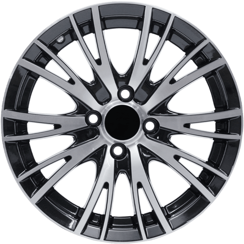 6.0X15" PCD4X100 AGT Wheels 514 ET67.1 Black Diamond 67.1 mm