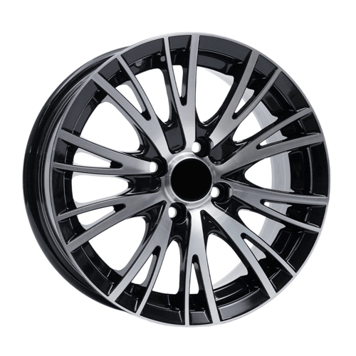 6.0X15" PCD4X100 AGT Wheels 514 ET67.1 Black Diamond 67.1 mm