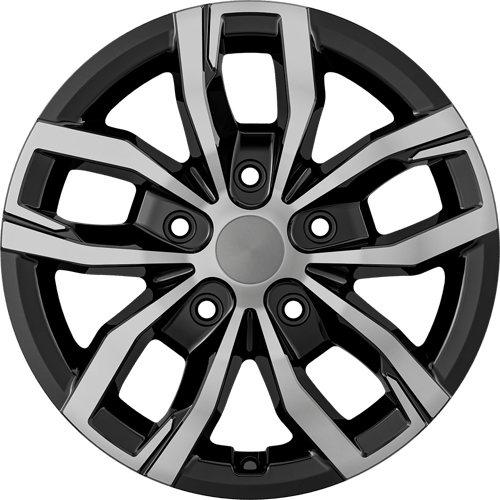 6.0X16" PCD 5X118 AGT Wheels 16275 ET68 71.10 mm Gloss Black Diamond