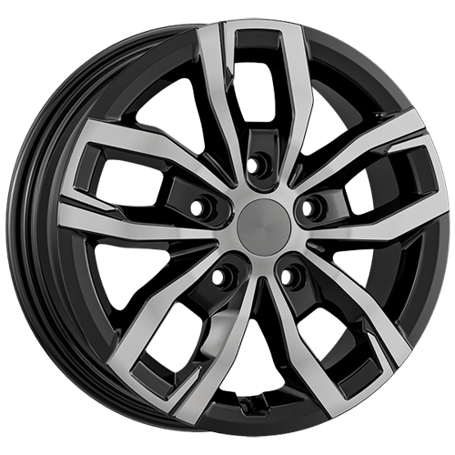 6.0X16" PCD 5X118 AGT Wheels 16275 ET68 71.10 mm Gloss Black Diamond