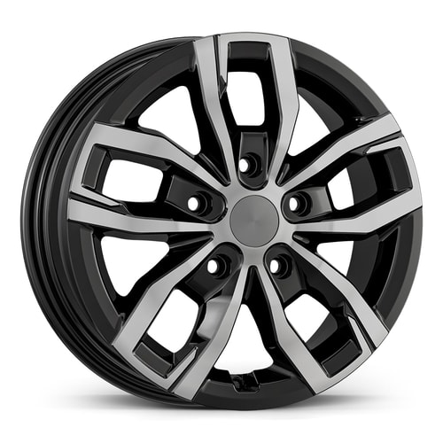 6.0X16" PCD 5X118 AGT Wheels 16275 ET68 71.10 mm Gloss Black Diamond