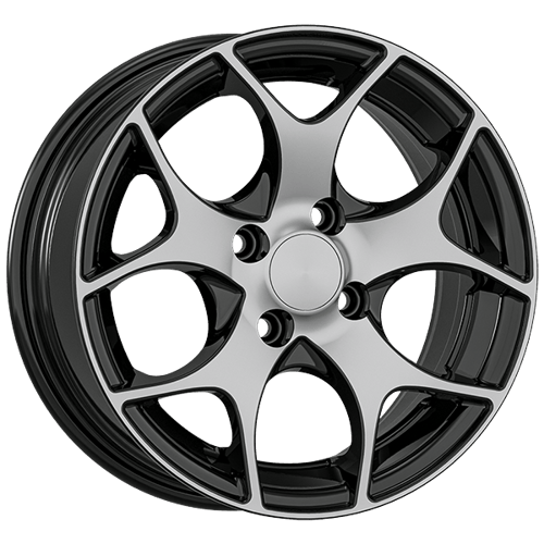 6.5X15" PCD 4X100 AGT Wheels 01919 67.10 mm Black Diamond
