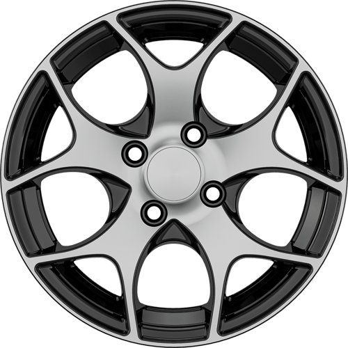 6.5X15" PCD 4X100 AGT Wheels 01919 67.10 mm Black Diamond