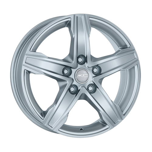 6.5X15" PCD 4X100 AGT Wheels 15256 Napoli ET35 67.1 mm Silver Diamond