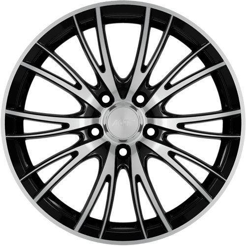 6.5X15" PCD 4X100 AGT Wheels 514  ET35 67.10 mm Black Diamond