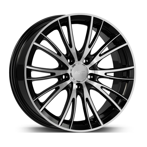 6.5X15" PCD 4X100 AGT Wheels 514  ET35 67.10 mm Black Diamond