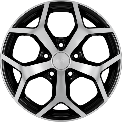 6.5X15" PCD 4X100 AGT Wheels 519 ET38 67.1 mm Black Diamond