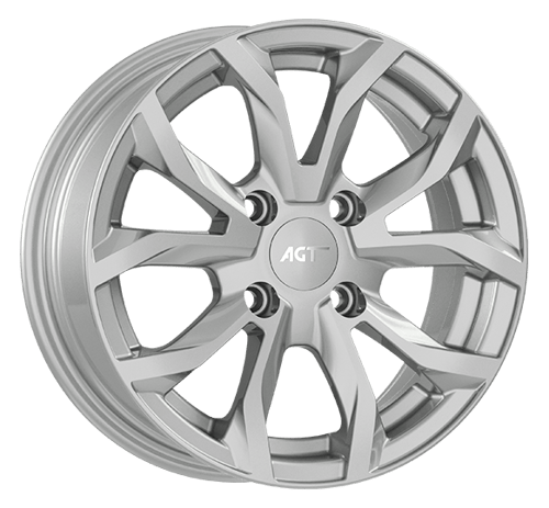 6.5X15" PCD 4X100 AGT Wheels 534-3  ET38 67.1 mm Full Silver