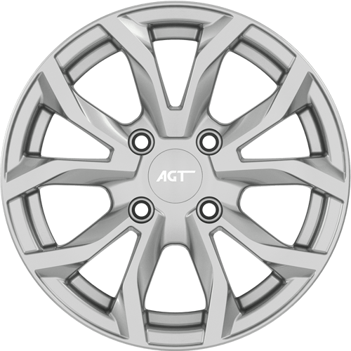 6.5X15" PCD 4X100 AGT Wheels 534-3  ET38 67.1 mm Full Silver