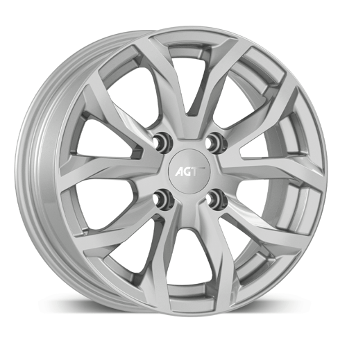 6.5X15" PCD 4X100 AGT Wheels 534-3  ET38 67.1 mm Full Silver