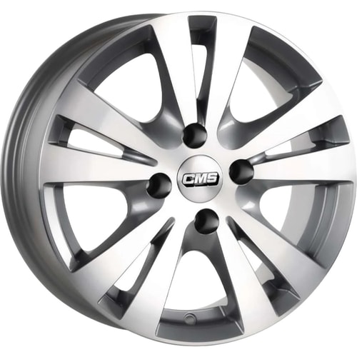 6.5X15" PCD 4X100 CMS CMS-603-05 ET35 Diamond Racing Silver 65.1 mm