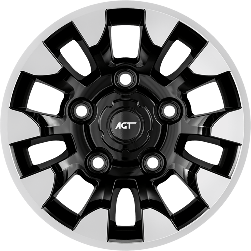 6.5X15" PCD 4X108 AGT Wheels 02069 67.10 mm Black Diamond