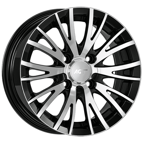 6.5X15" PCD 4X108 AGT Wheels 15014 67.10 mm Gloss Black Diamond