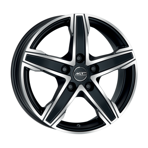 6.5X15" PCD 4X108 AGT Wheels 15256 Napoli ET35 67.1 mm Black Diamond