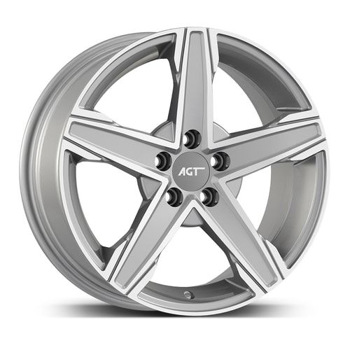 6.5X15" PCD 4X108 AGT Wheels 15256 Napoli ET35 67.1 mm Silver Diamond