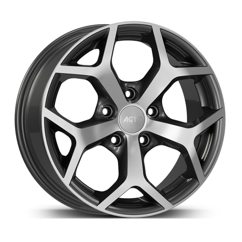 6.5X15" PCD 4X108 AGT Wheels 519  ET38 63.40 mm Black Diamond