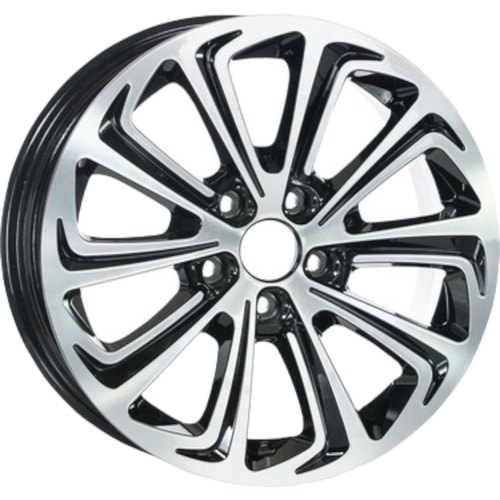 6.5X15" PCD 4X108 EMR Wheels EMR-G690-31 ET25 BLACK DIAMOND 65.1 mm