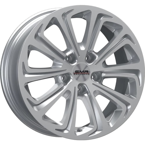 6.5X15" PCD 4X108 EMR Wheels EMR-G690-32 ET25 Silver Diamond  65.1 mm