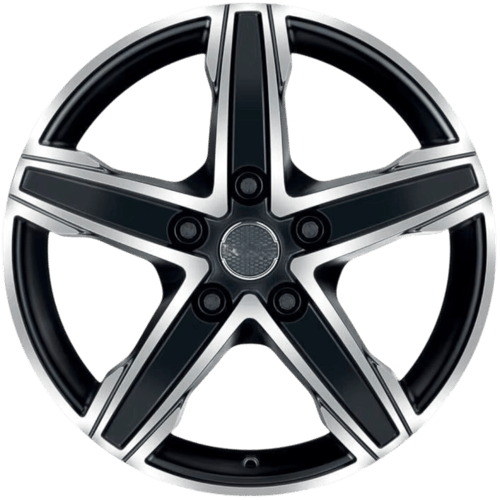 6.5X15" PCD 4X114 AGT Wheels 15256 Napoli ET35 67.1 mm Black Diamond